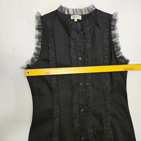 Ghospell Nessa Ruffle Midi Maxi Dress Wednesday Addams Black M - Picture 12 of 13